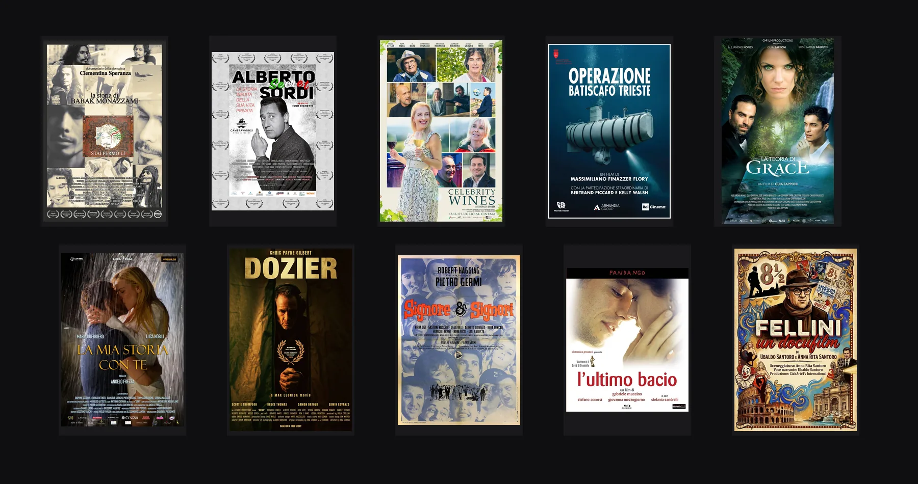 Le locandine dei film della Mostra del Cinema di Conegliano
